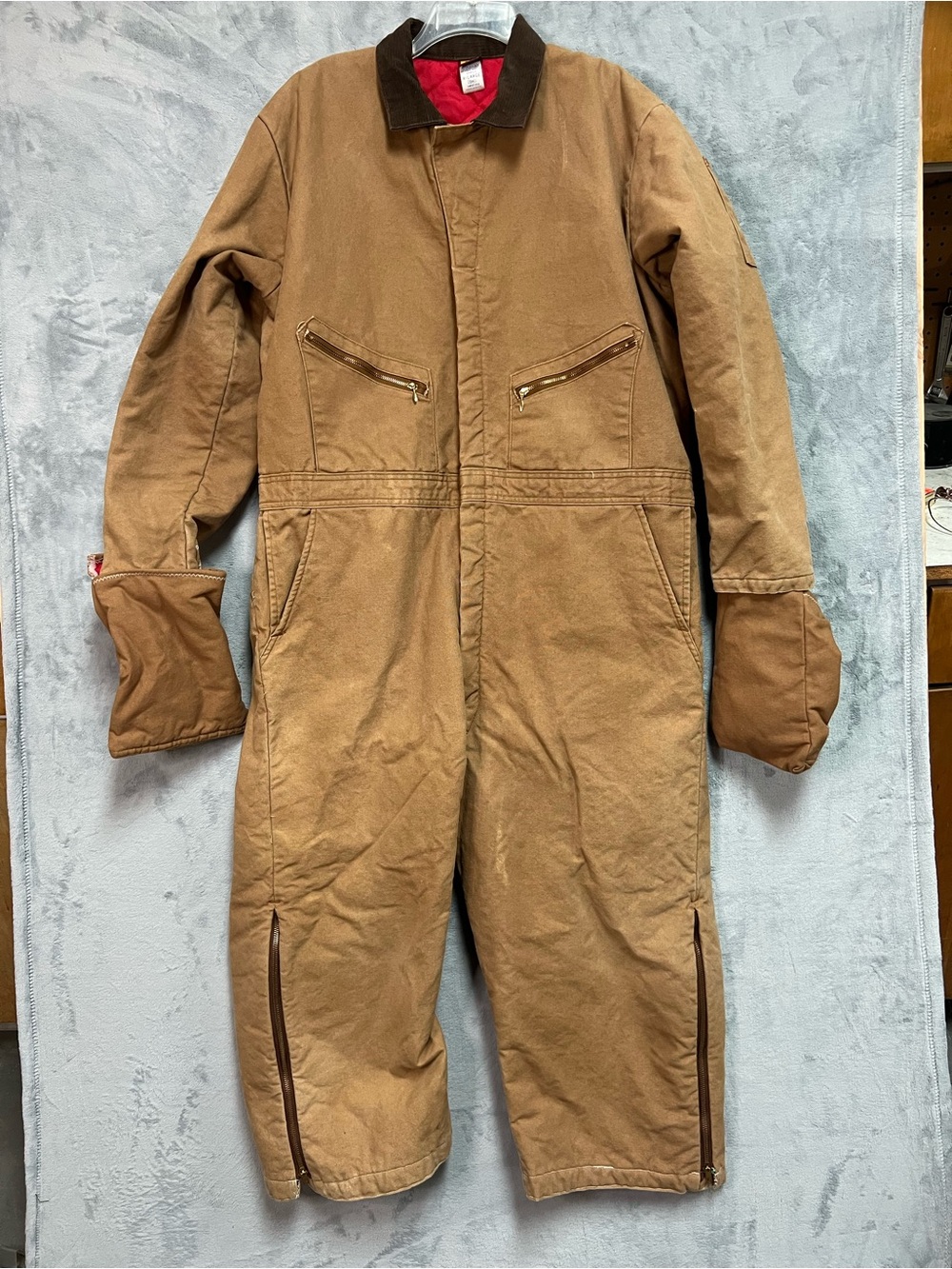 Vtg Big Ben Wrangler Insulated Duck Canvas Coveralls Jumpsuit XL Long USA